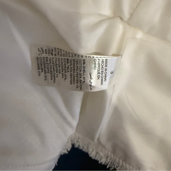 NWT White House Black Market Cream Tweed Zip Blazer Sz 0 - Picture 8 of 8